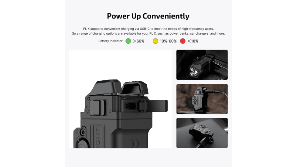 Olight Pl X Dual Beam Compact Rail Light Black