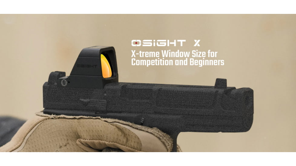 Olight Osight X 1x21-24mm Reflex Red Dot Sight, 3 MOA Dot, Black, Osight X