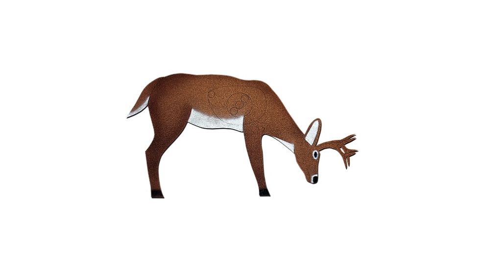 Oncore Targets Feeding Deer w/Antlers Self-Healing Archery Target, Brown, White D4-ANT