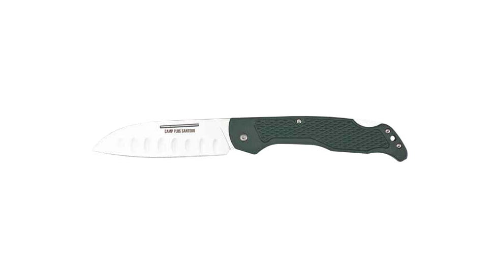 Ontario Knife Camp Plus Santoku Folder Box Folding Knive, 4.25in, Stainless Steel, Glass Filed Nyon, 4305