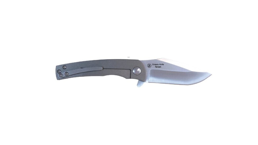 Ontario Knife Carter Trinity Folding Knife, 3in Blade, Titanium and G10 Handle, Small, 8877