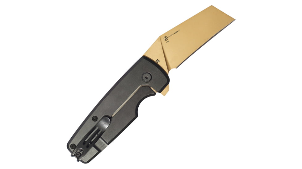 Ontario Knife Epoch Folding Knife, 4in Closed, 2.75in tan Coated D2 Tool Steel Blade, OD Green G10 Handle, 9500