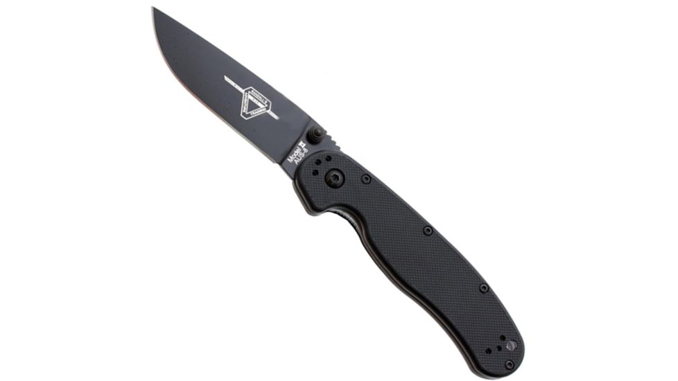 Ontario Knife RAT Model II Folding Knife, Black Handle OK8861