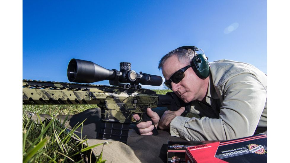 NightForce ATACT Rifle Scope, 5-25x56mm, 34mm Tube, First Focal Plane, F1 MIL-XT Reticle, Black, C616