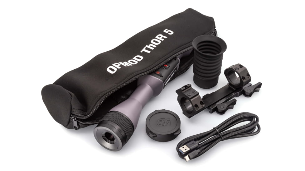 ATN OPMOD ThOR 5 3-12x Smart HD Thermal Rifle Scope, 320x240 Resolution, 12 Micron, w/ High Quality Quick Detach Mount, Wolf Grey, TIWST5319OPWG