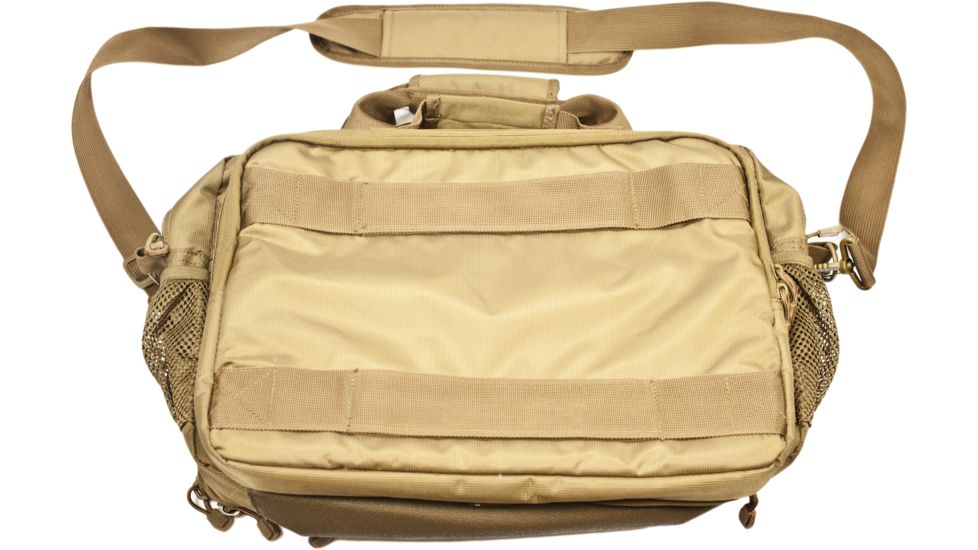 OPMOD MCS 1.0 Modular Brief Case back view, 2 trolley straps, Coyote