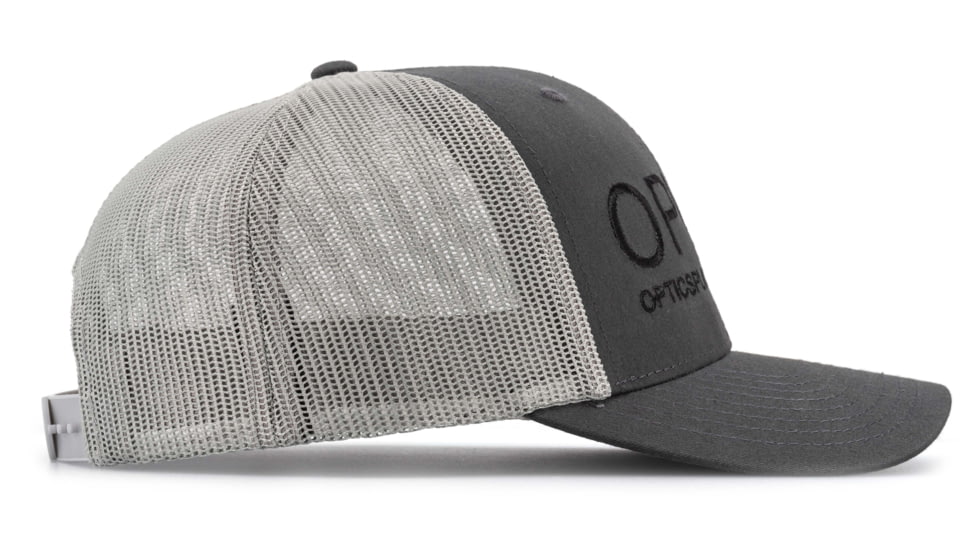 OPMOD Trucker Hat Embroidered Logo, Charcoal/Grey, OPM-Cha/Grey-Charl/Grey