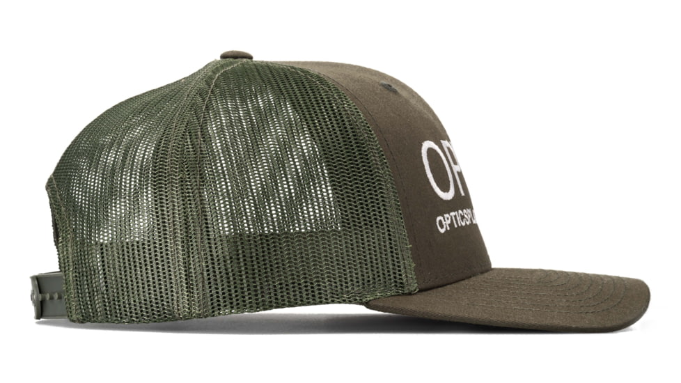 OPMOD Trucker Hat Embroidered Logo, Dark Loden/Loden, OPM-Dark Loden/Loden
