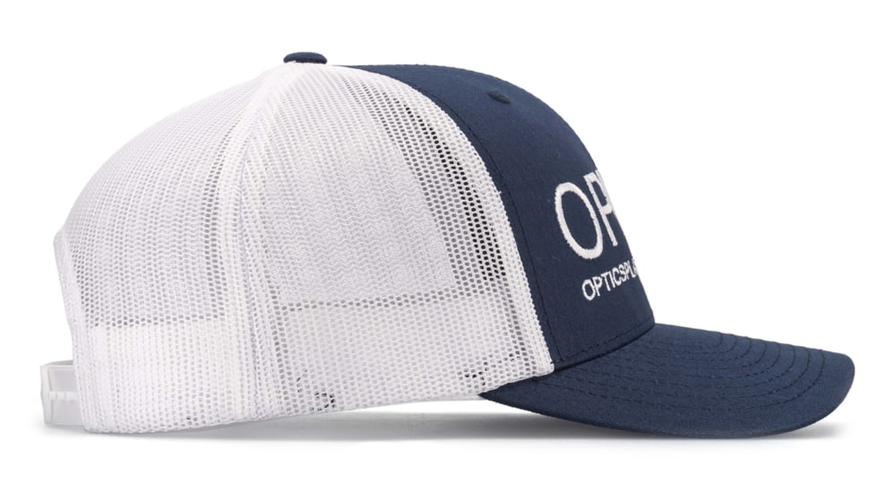 OPMOD Trucker Hat Embroidered Logo, Dark Navy/White, OPM-Dark Navy/White