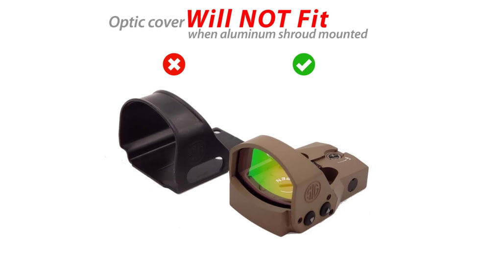 OpticGard Scope Cover for Sig Sauer Romeo1Pro, Black  , OGSR1PRO02