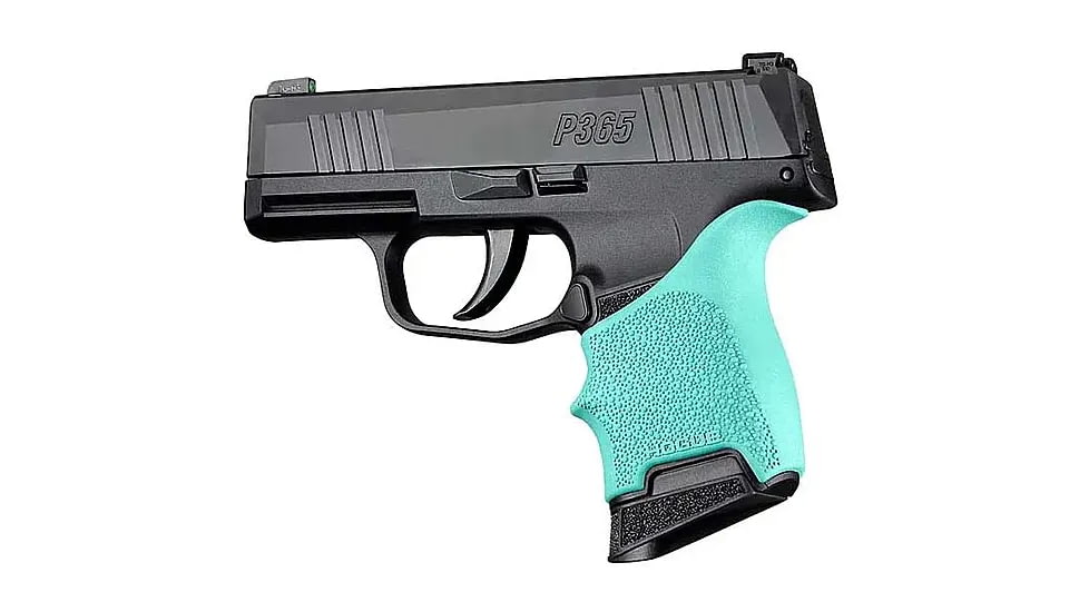 Hogue HandAll Beavertail Grip Sleeve, Sig Sauer P365, Aqua, 18704