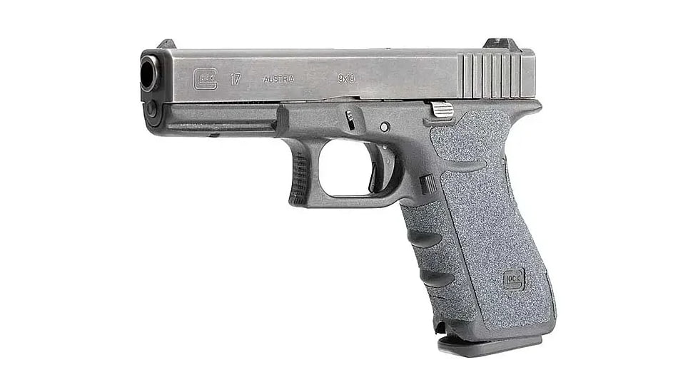 Hogue Wrapter Adhesive Grip For Glock 17, 17L, 18, 22, 24, 31, 34, 35, 37, Small Frame Full Size Generation 3, Grit Black, 17139