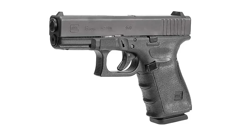 Hogue Wrapter Adhesive Grip For Glock 19, 19MOS, 23, 32, Small Frame Compact Generation 4 Small Backstrap, Rubber Black, 17240