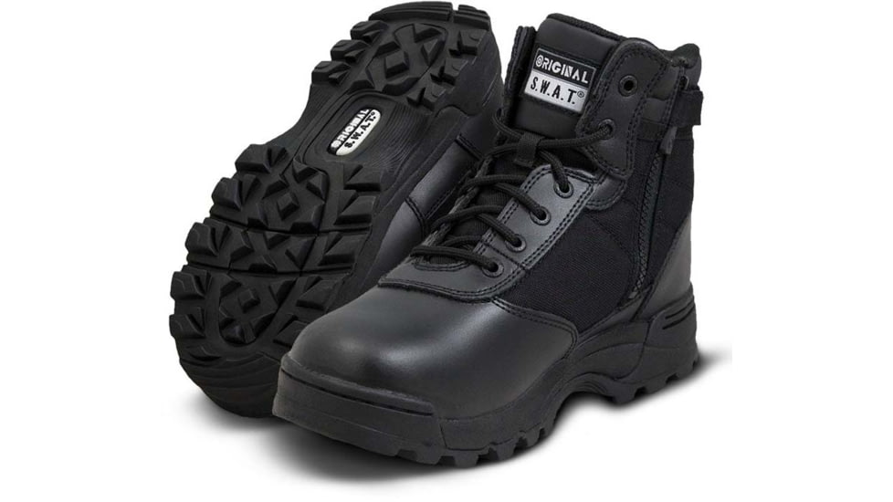 Original S.W.A.T. Mens Classic 6in Side-Zip Tactical Boots, Black,9, Wide, 116401-9.0-W