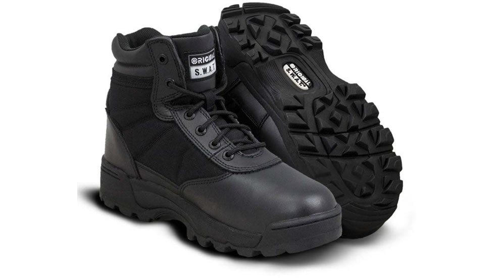 Original S.W.A.T. Classic 6in Wide Tactical Boots, 7 US, Wide, Black, 115101-7-W