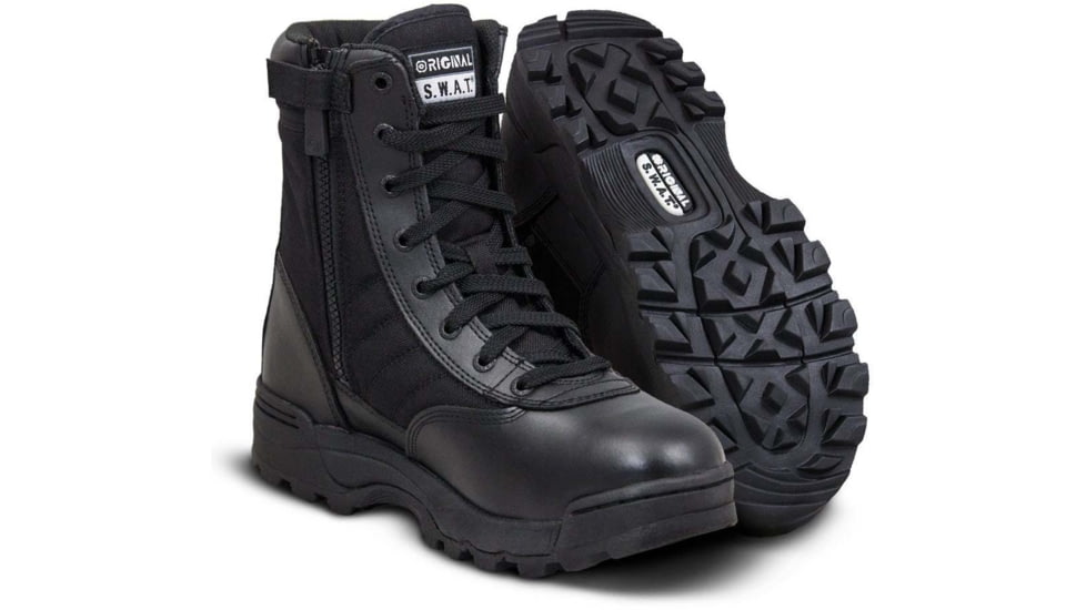 Original S.W.A.T. Classic 9in. Side Zip Wide Tactical Boots, Black, 13 Wide, 115201-13.0-W