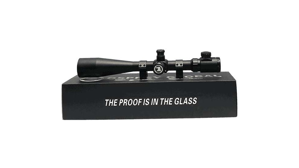 Osprey Global 10-40x50 Illuminated Tactical Rifle Scope, 30mm Tube, MilDot Reticle, Black, TA10-40x50MDG