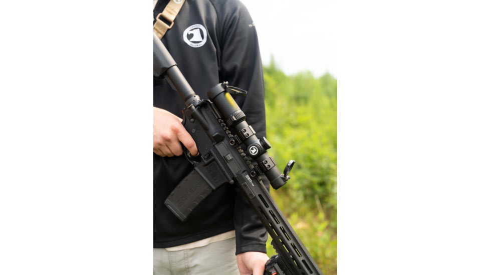 Osprey Global Tactical 1-4x24 LPVO Rifle Scope, 30mm Tube, MilDot Reticle, Black, 1-4X24MDG