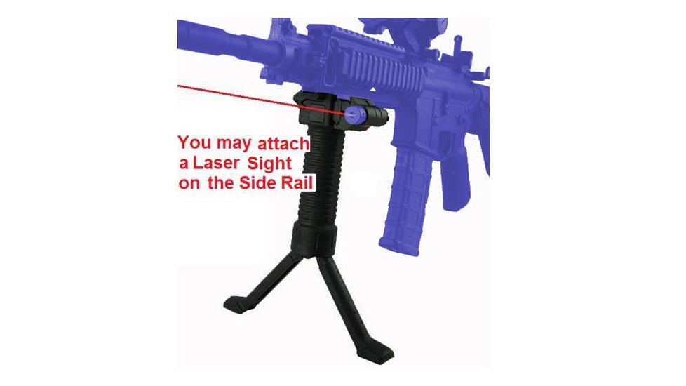 Osprey Tactical Gun Grip w/Bipod Steel Insert and Rail