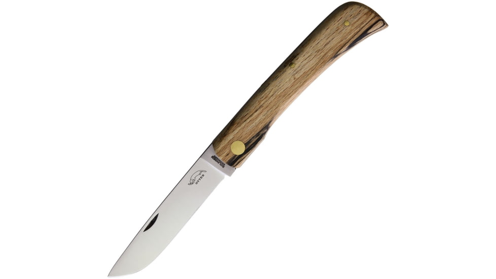 OTTER-Messer Large Hippekniep Ice Beech Folding Knife, Satin finish stainless blade, Ice beech handle, 145 EIBU