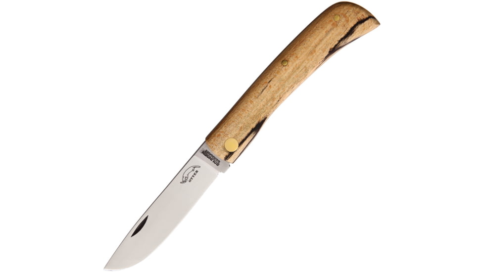 OTTER-Messer Small Hippekniep Ice Beech Folding Knife, Satin finish carbon steel blade, Ice Beech handle, 144 EIBU