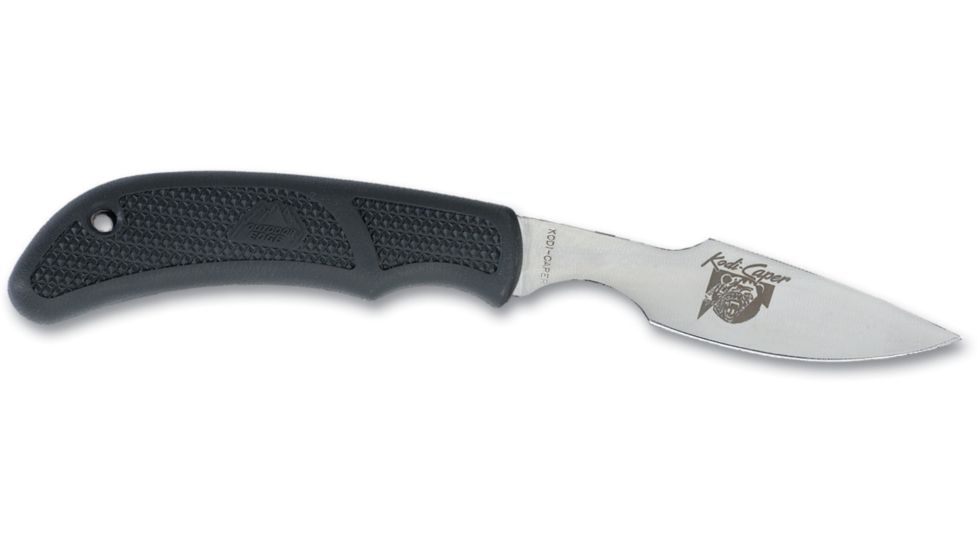 Outdoor Edge Cutlery Kodi-Caper Knife w/ Leather Sheath, Black, One size KC-1