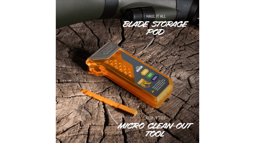 Outdoor Edge Cutlery RAZOR APX 3in Fixed Blade Knife, Titanium Coated Frame w/7 Blades, One Size, APXS306C