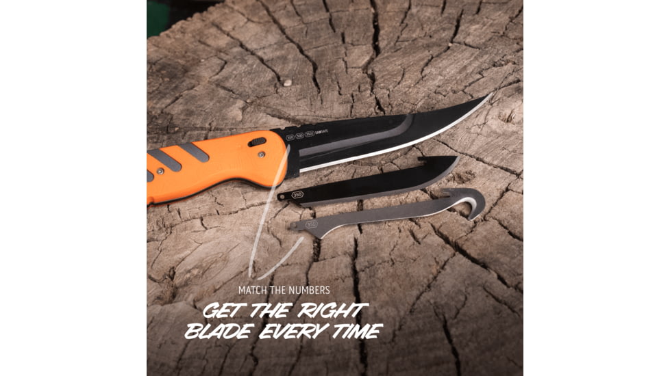 Outdoor Edge Cutlery RAZOR HTX 3.5in Fixed Blade Knife, Grey/Orange, One Size, HTX35B6C