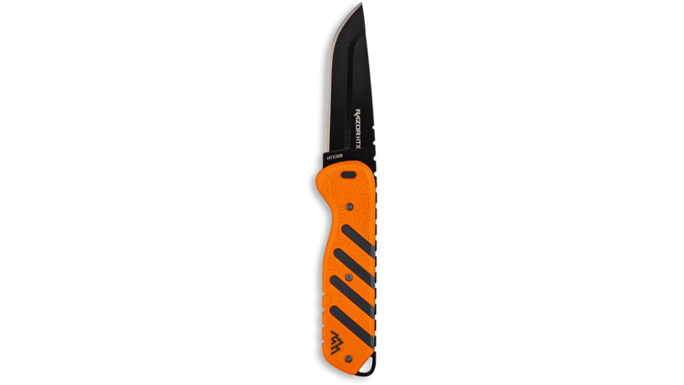 Outdoor Edge Cutlery RAZOR HTX 3.5in Fixed Blade Knife, Grey/Orange, One Size, HTX35B6C