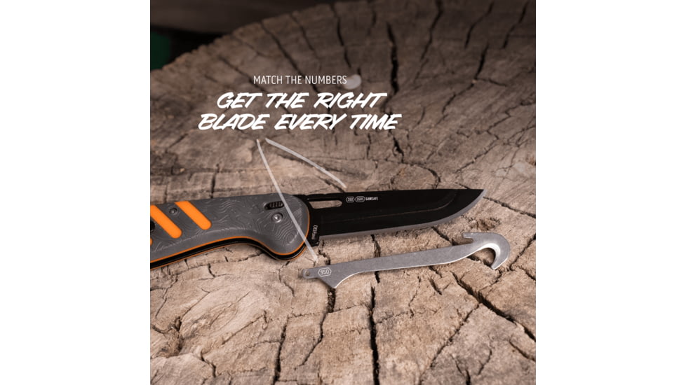 Outdoor Edge Cutlery RAZOR HTX 3.5in Folding Knife, Gray/Orange, One Size, HTX35Y6C