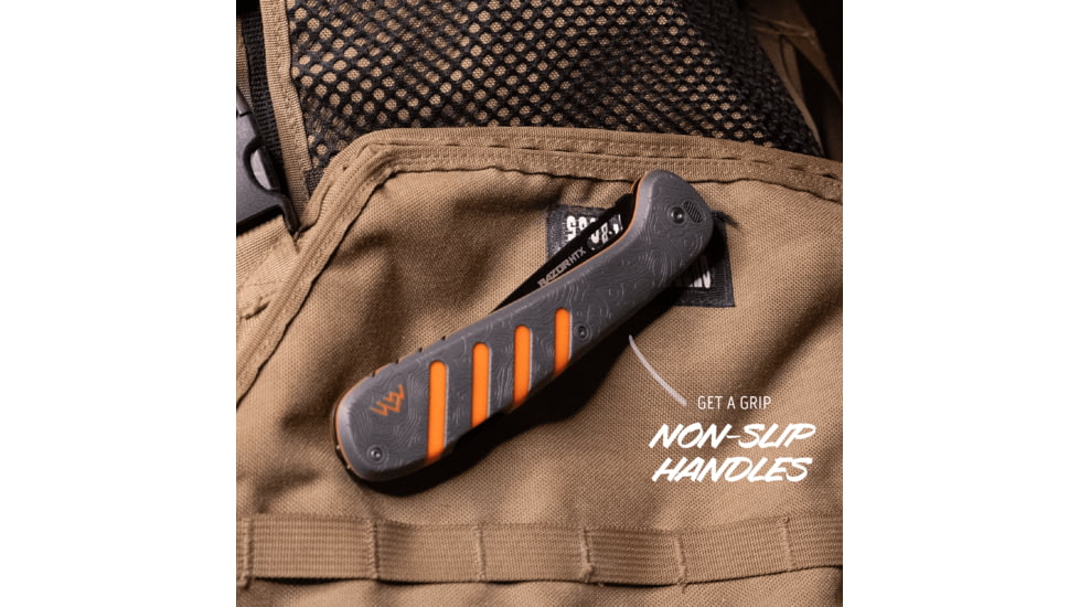 Outdoor Edge Cutlery RAZOR HTX 5in Folding Knife, Gray/Orange, One Size, HTX50Y6C