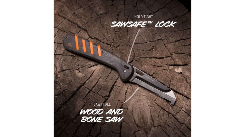 Outdoor Edge Cutlery RAZOR HTX 5in Folding Knife, Gray/Orange, One Size, HTX50Y6C