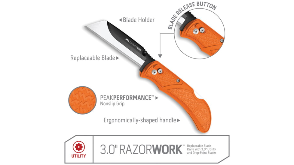 Outdoor Edge Cutlery Razor Work Lockback Org