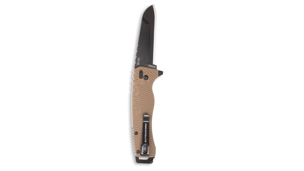 Outdoor Edge Cutlery RAZOR XD1 3in Heavy Duty Folding Knife, EDC, Tan/Black, Sheepfoot, One Size, XD130AC