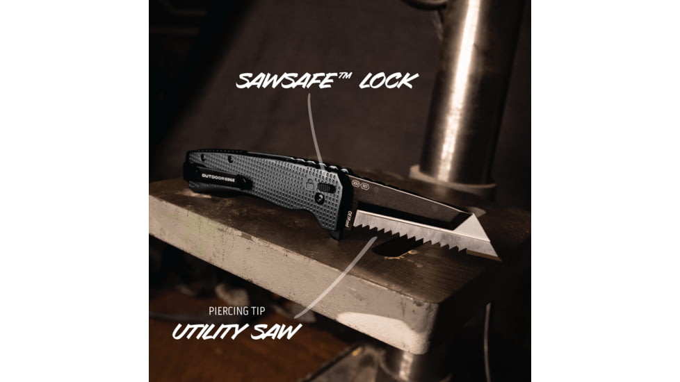 Outdoor Edge Cutlery RAZOR XD3 3in EDC Folding Knife, Charcoal, Sheepfoot, One Size, XDS330AC