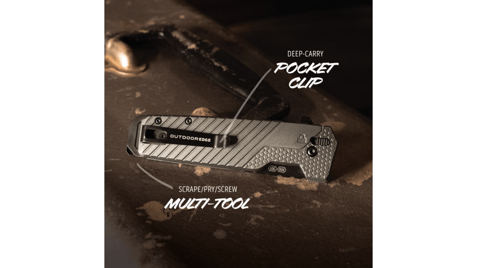 Outdoor Edge Cutlery RAZOR XD4 3in EDC Folding Knife, Green Utility, One Size, XDS430AC
