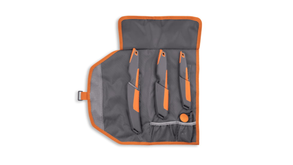 Outdoor Edge Cutlery VANTEX 4 Piece 3in Fixed Blade Knife Kit, Roll Pack, One Size, VNTX4C