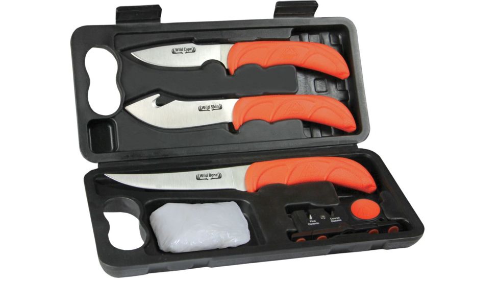 Outdoor Edge Cutlery Wild-Lite 6pc Field-to-Freezer Game Processing Set,Orange WL-6