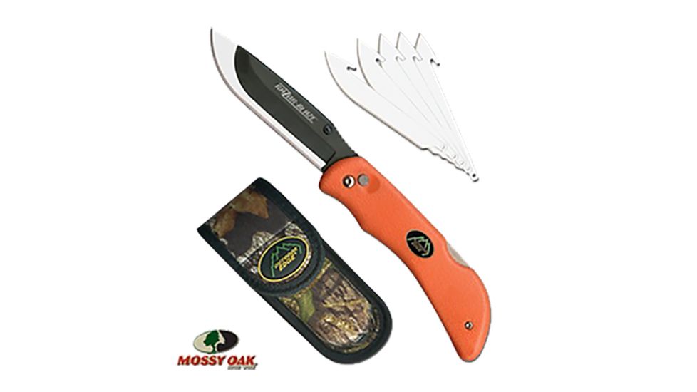 Outdoor Edge RO20C Razor Pro Folder 3.5'' 420J2 Stainless Razor/Zipper Orange