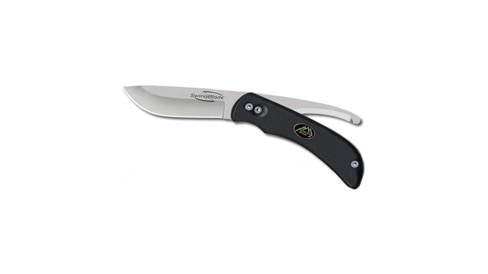Outdoor Edge Cutlery Swingblade AUS-8 Drop Point Skinner/Gut Hook Blade, SB10N