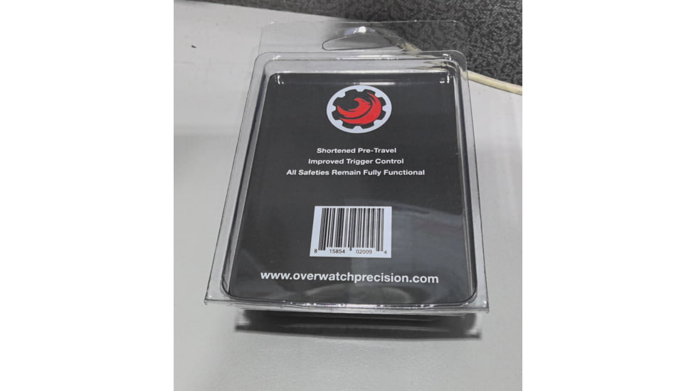 Overwatch Precision TAC Pistol Trigger, 9mm, .40 SW, .357 Sig, Flat, Type III Hard Anodized, Black/Black, 25322