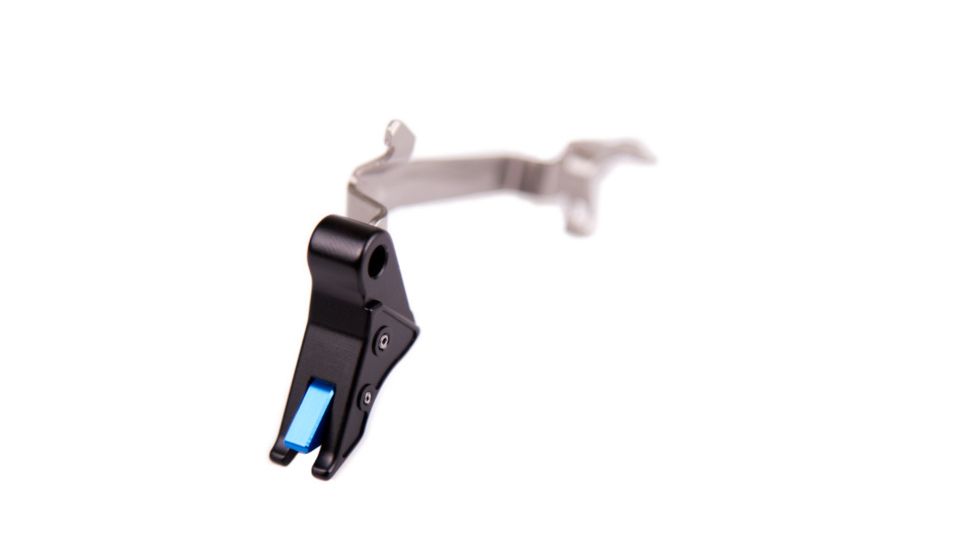 Overwatch Precision TAC Pistol Trigger, 9mm, .40 SW, .357 Sig, Flat, Type III Hard Anodized, Black/Blue, 25327