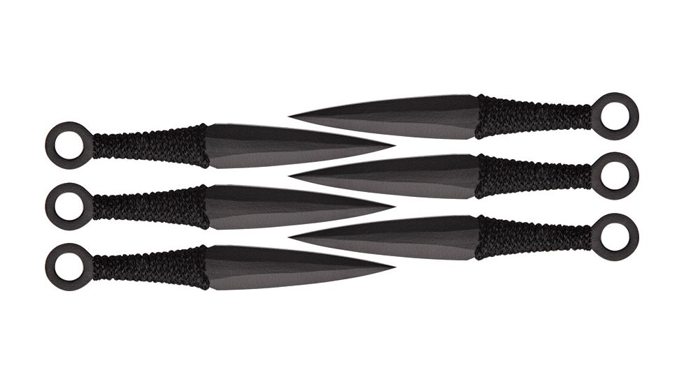 Pakistan 6pc Fixed Blade Throwing Knife Set,Black Cord Wrapped Handle PA3334