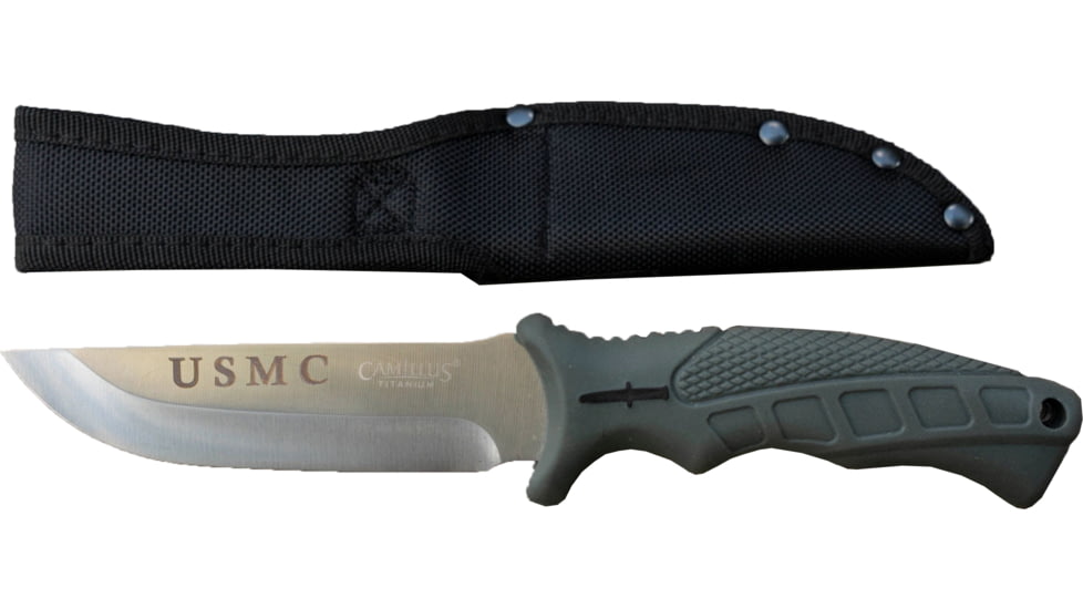 Paladin Camillus Fixed Blade Knife, Titanium Bonded Stainless Steel, 4.5 in Blade, PE-CAM-2029
