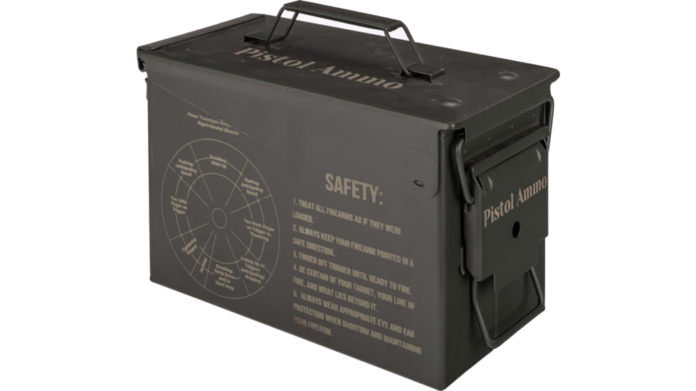 Paladin Enagraved Pistol Ammo Box, OD Green, PE-AM-8007-P