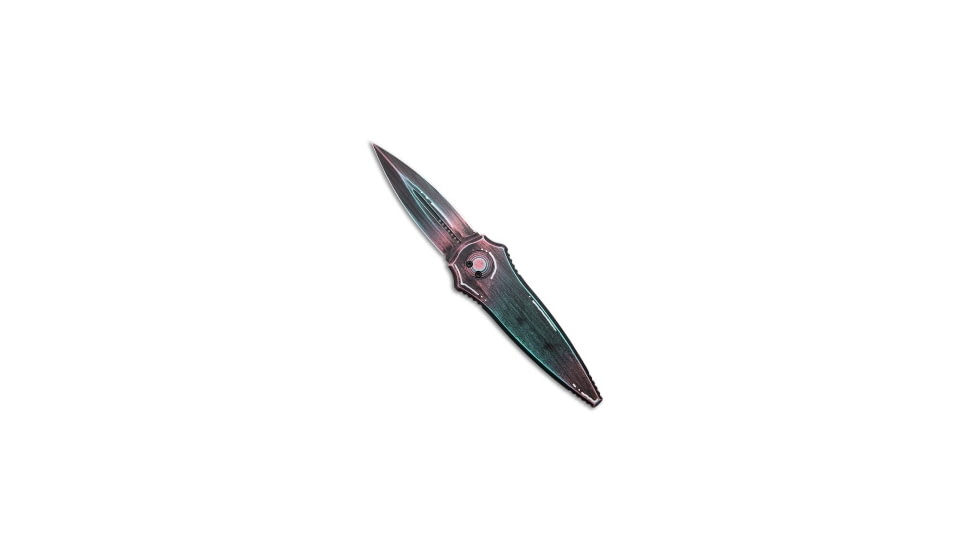 Paragon Paragon Warlock Folding Knife Psycho Aluminum 3.9" Psycho, Blue/Pink, CPM S35VN, adult, BHQ-228465