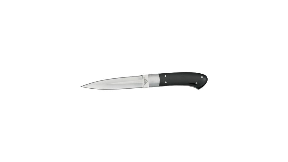Paragon Tommy Lee Boot 8in Knife, SS, Double Edge, Black micarta handle PG005BM