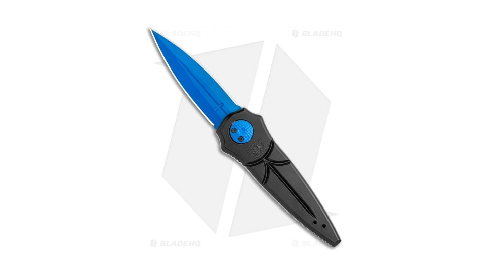 Paragon Warlock Enchanter Folding Knife, 3.875in, CPM S30V, Dagger Blade, Aluminum Black/Blue Handle, Blue/Black/Blue, 9.375in, BHQ-122132