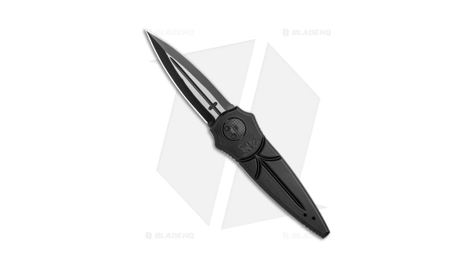 Paragon Warlock Enchanter Folding Knife, 3.875in, CPM S30V, Dagger Blade, Aluminum Black Handle, Black/Steel/Black, 9.375in, BHQ-114096