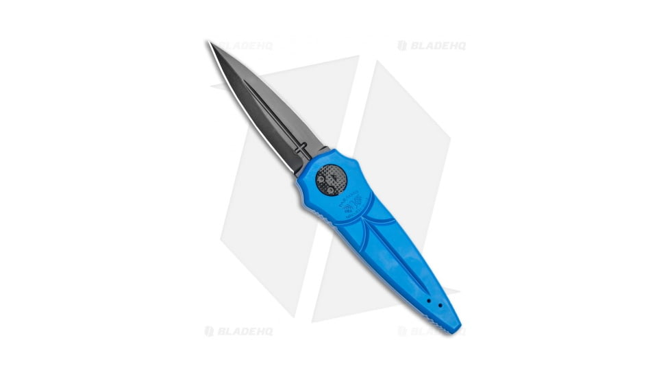 Paragon Warlock Enchanter Folding Knife, 3.875in, CPM S30V, Dagger Blade, Aluminum Blue Handle, Black/Blue, 9.375in, BHQ-114817